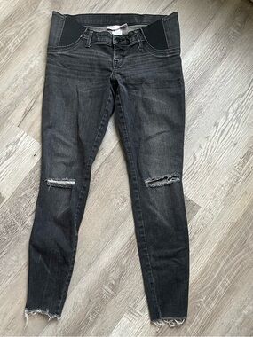 Isabel Maternity by Ingrid & Isabel Black Distressed Skinny Jeans